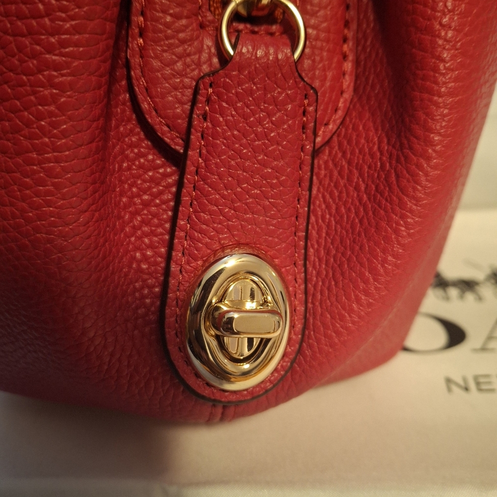 Coach Edie Leather Shoulder Bag 31 - Picture 6 of 16